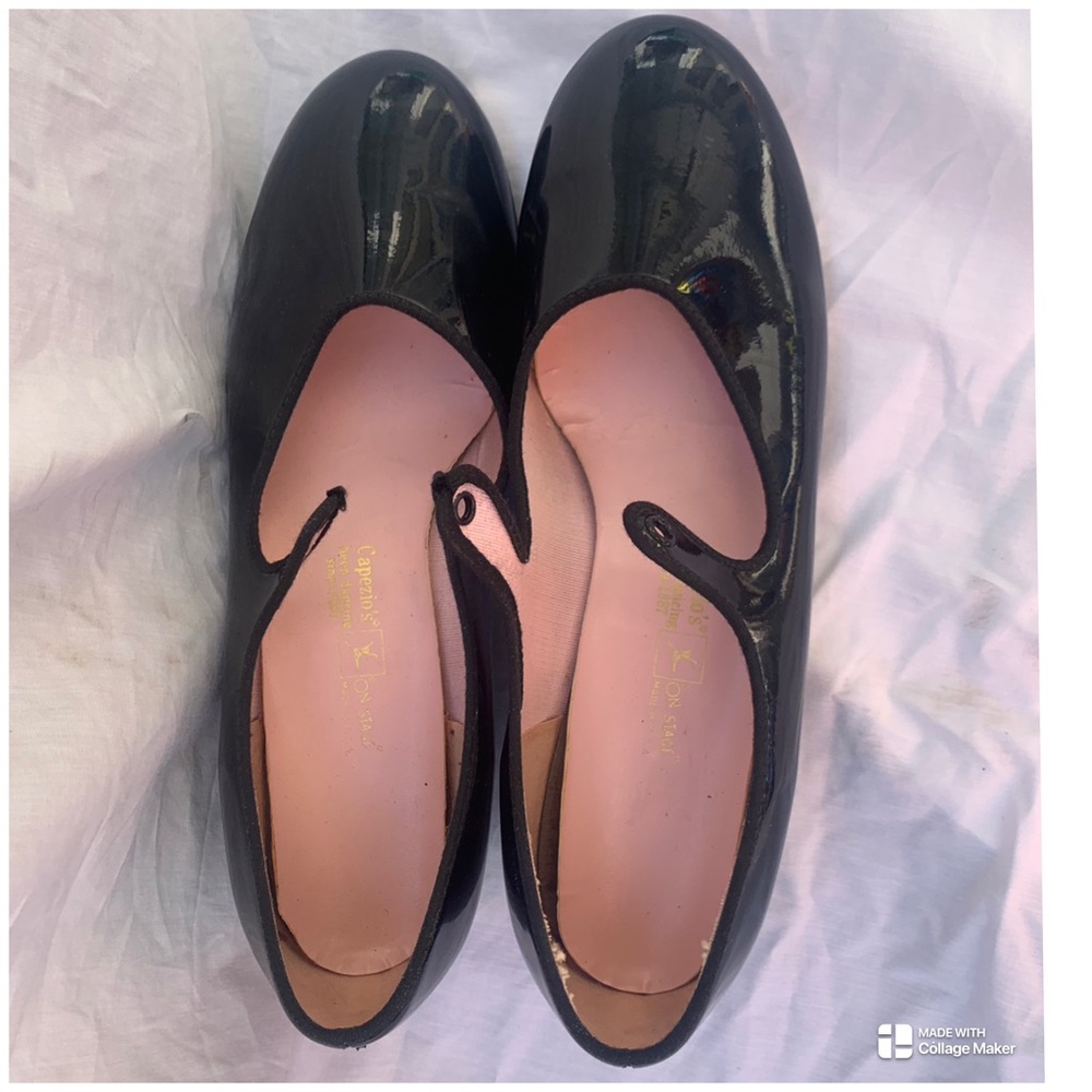 TAP SHOES euc PATENT Leather, Vintage, CAPEZIO, 8.5 sz - Picture 9 of 10